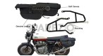 Royal Enfield GT Continental and Interceptor 650cc Soft Pannier Bags With Mounting Rails D2 - SPAREZO